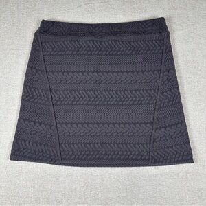prAna Dark Gray Textured Mini Skirt Womens Casual Stretch